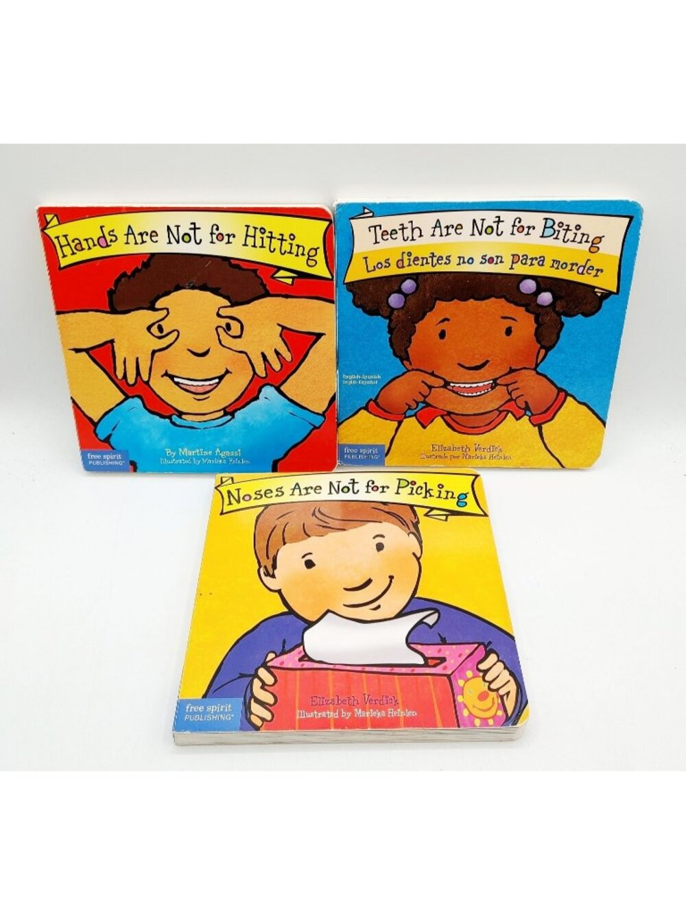 Hands Are Not For Hitting, Teeth are not for Biting Lot of 3 Board Books